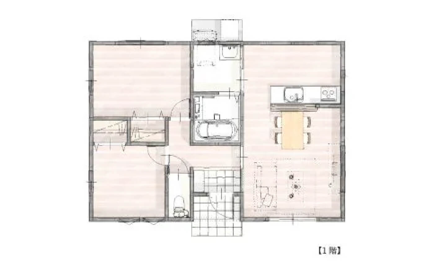 平屋 2LDK間取り図