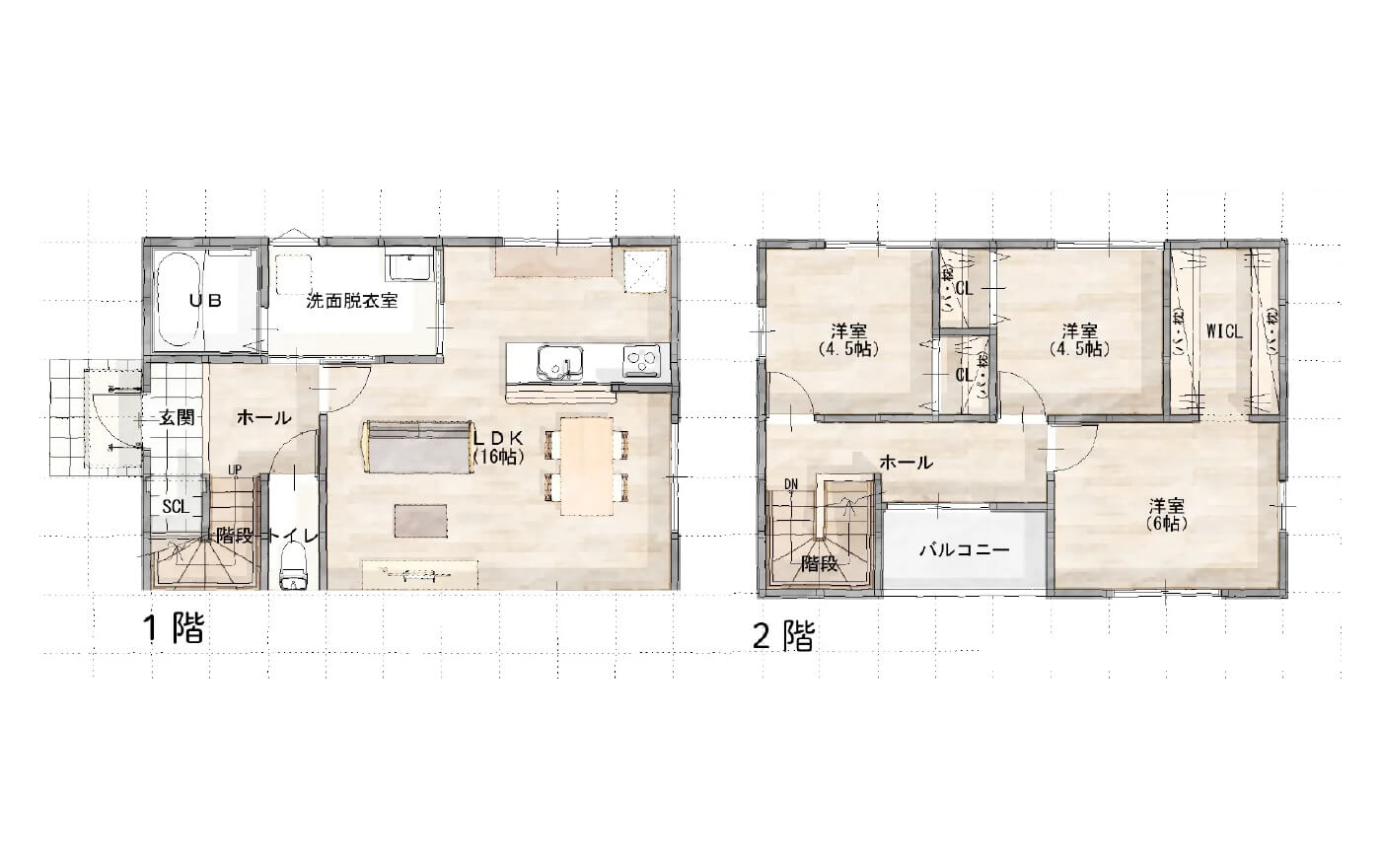 2階建3LDKプラン