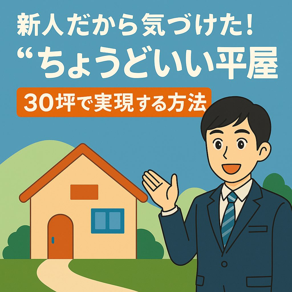 新人だから気づけた!ちょうどいい平屋 30坪で実現する方法